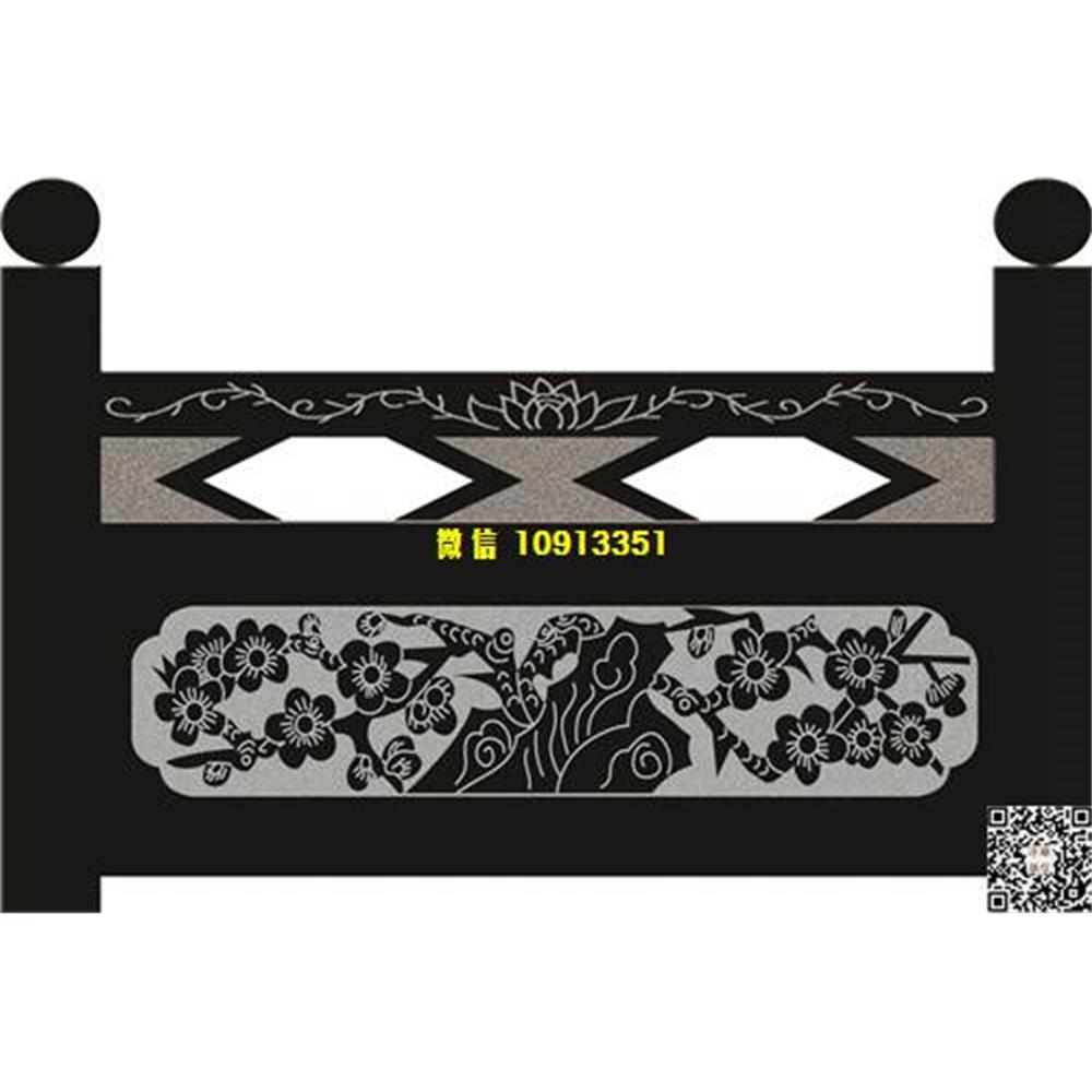 精雕图116梅花栏板精雕图线雕图线条图单线铣底图_电脑雕刻plt文泰矢量图精雕图浮雕图